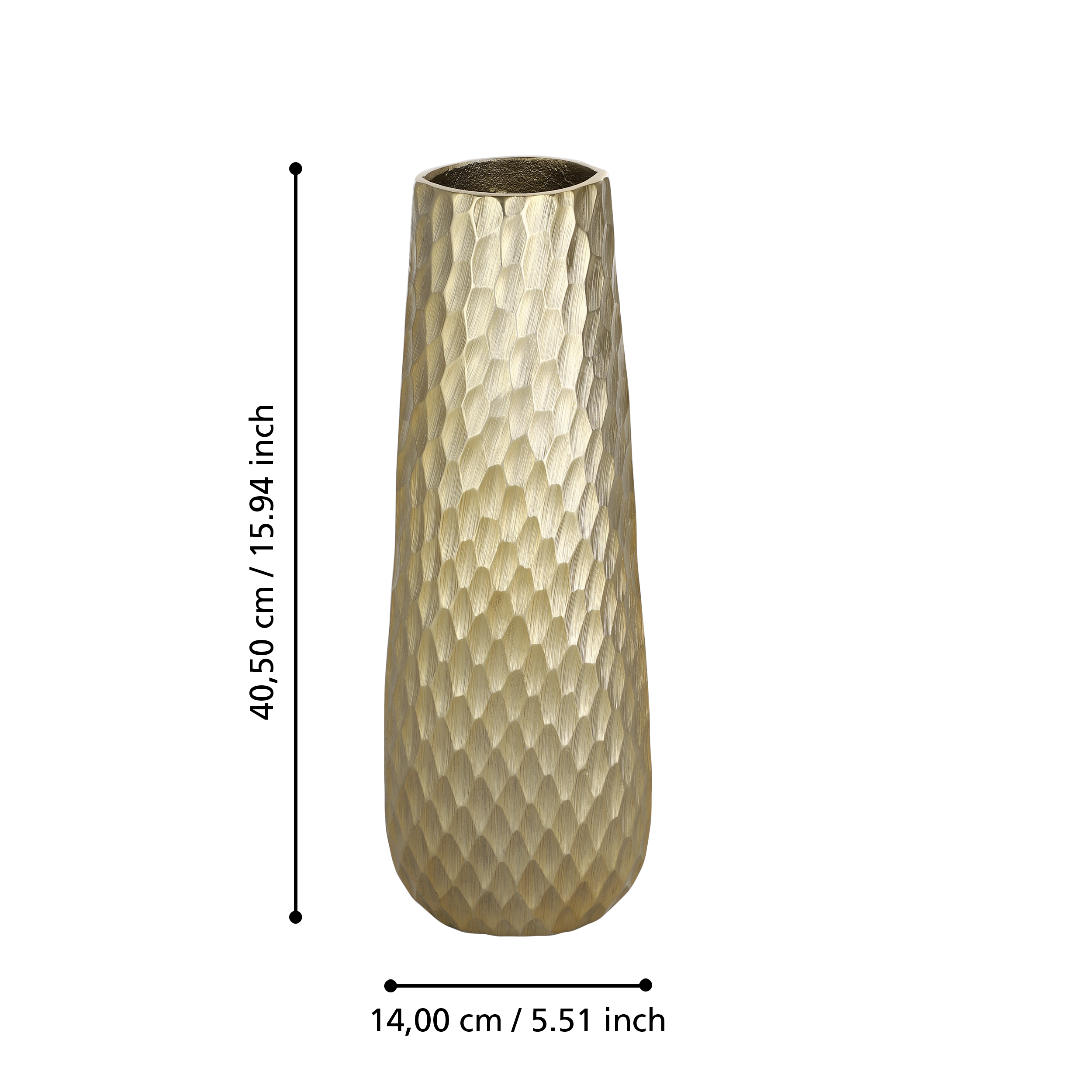 Vaza metal H 40.5