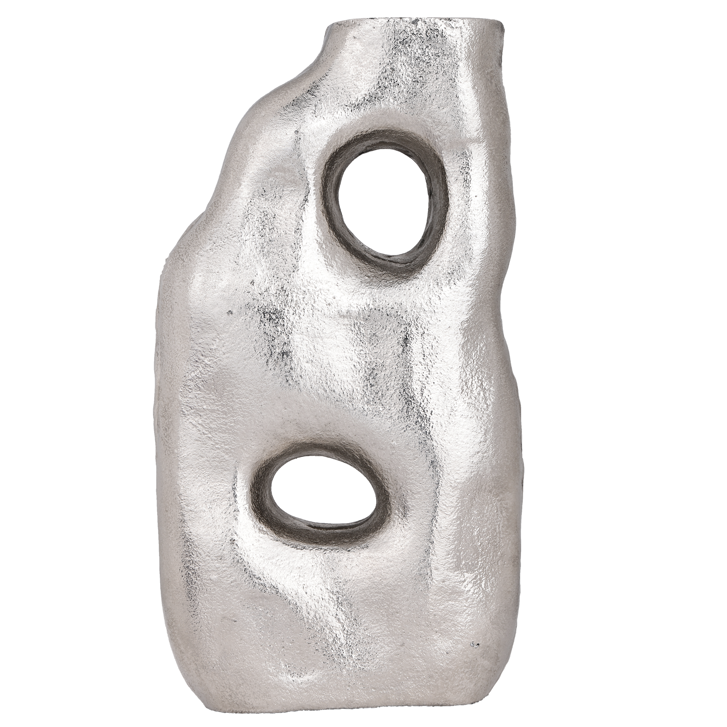 Vază metalică aluminiu nichelat