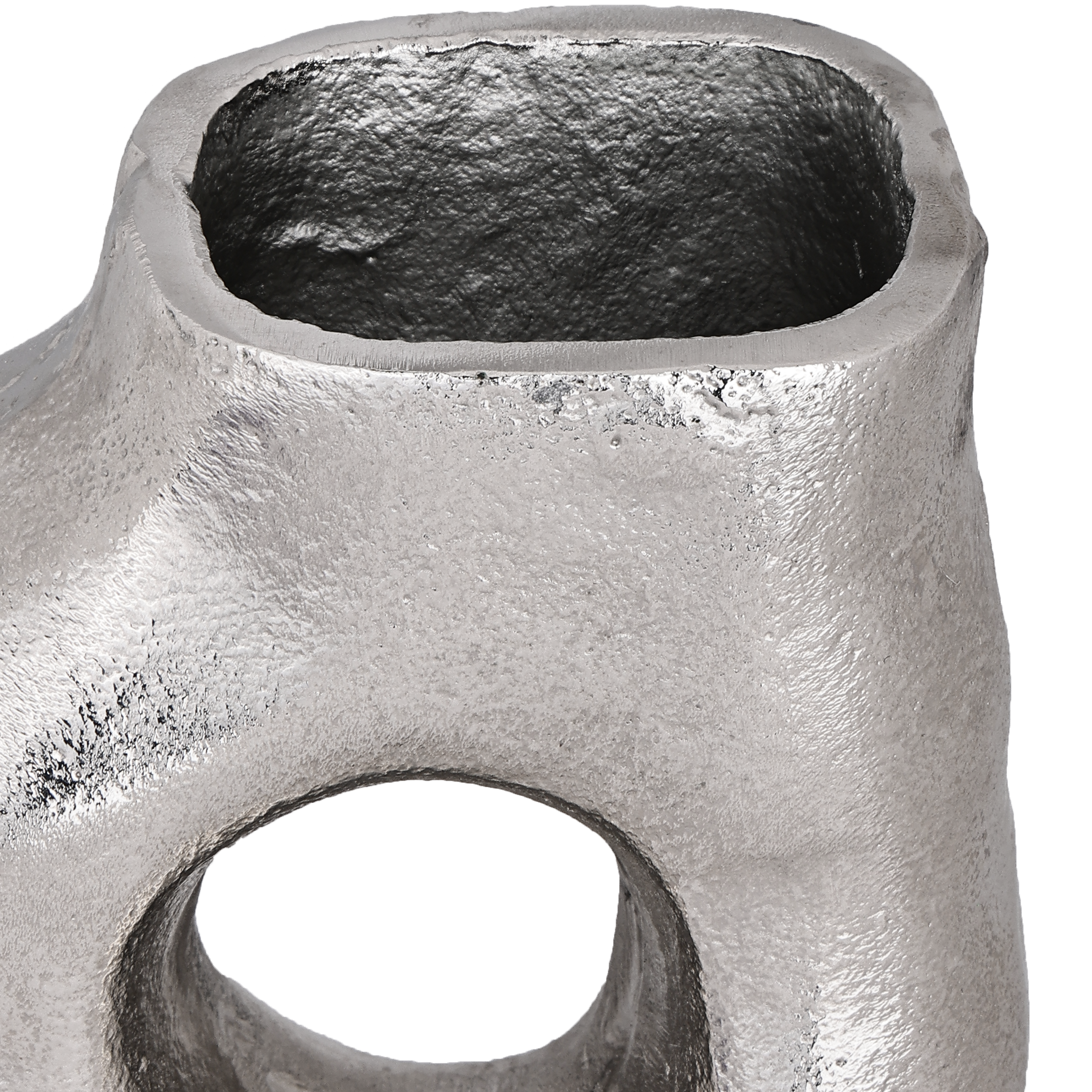Vază metalică aluminiu nichelat