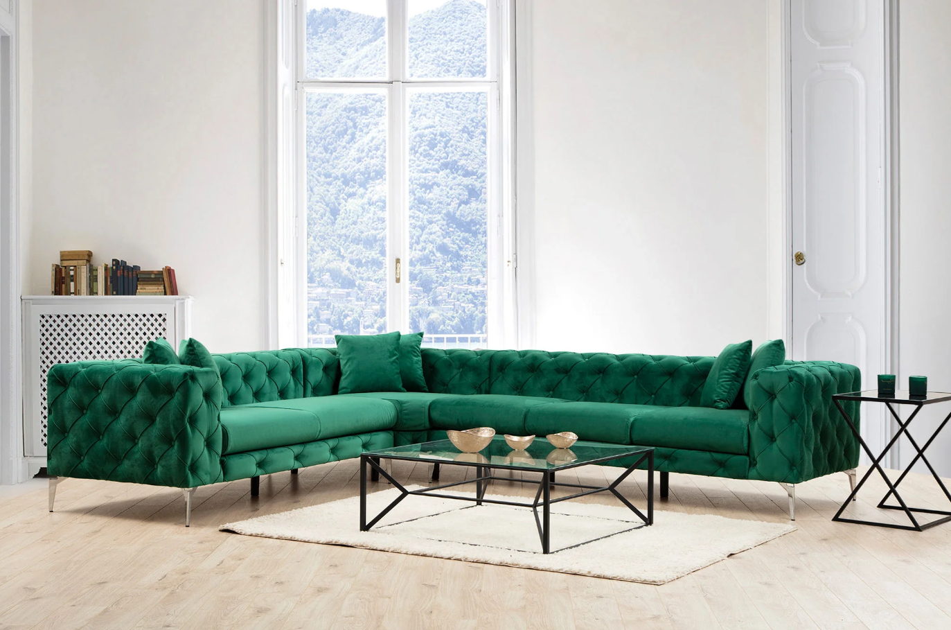 Coltar Como Dreapta - Verde Smarald