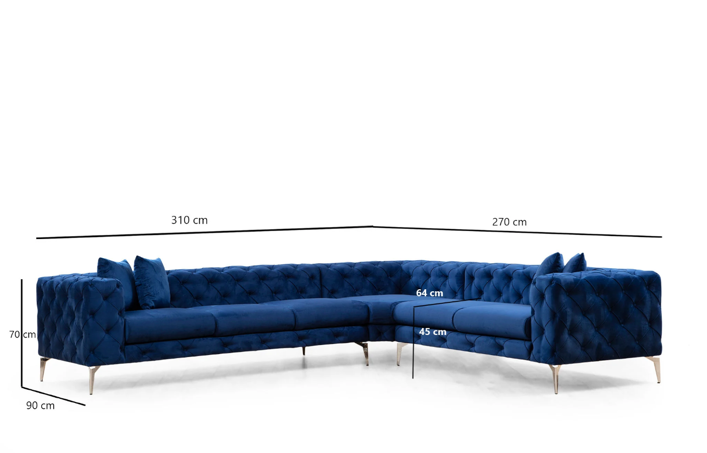 Coltar Como Stanga - Navy Blue