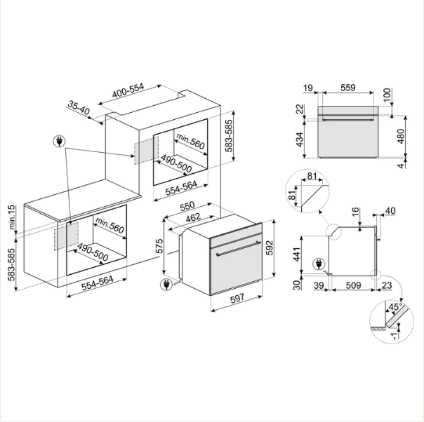 Cuptor Coloniale SF800PO, Smeg